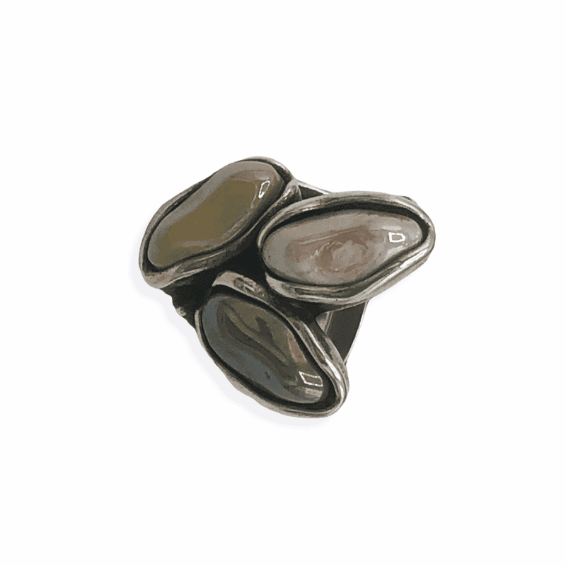 anillo ciclon cristal de murano