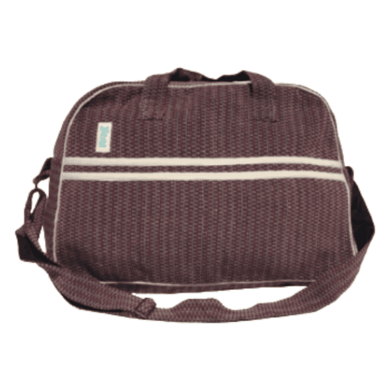 Bolso algodon color granate